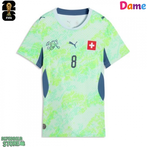 Schweiz Remo Freuler #8 Replika Udebanetrøje Dame VM 2026 Kortærmet